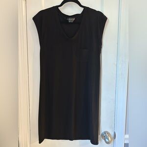 Norma Kamali Black Sleeveless Dress with Pocket